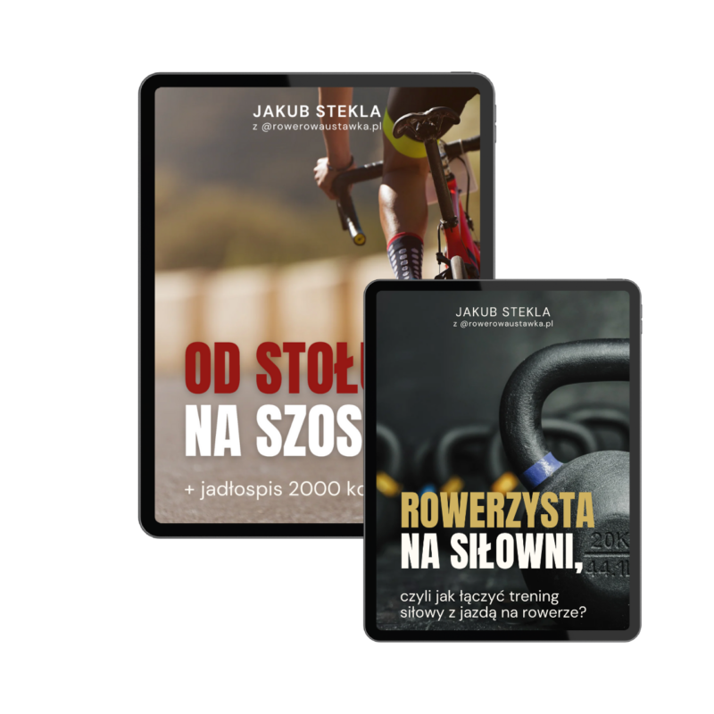 Pakiet Od stołu na szosę + jadłospis 2000 kcal + Rowerzysta na siłowni