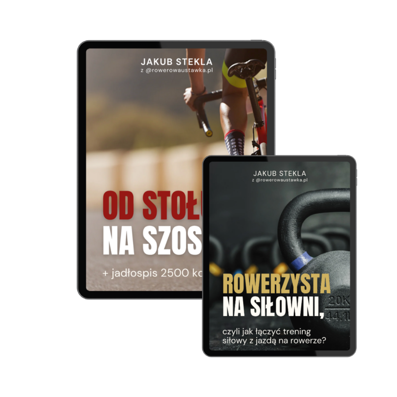 Pakiet Od stołu na szosę + jadłospis 2500 kcal + Rowerzysta na siłowni